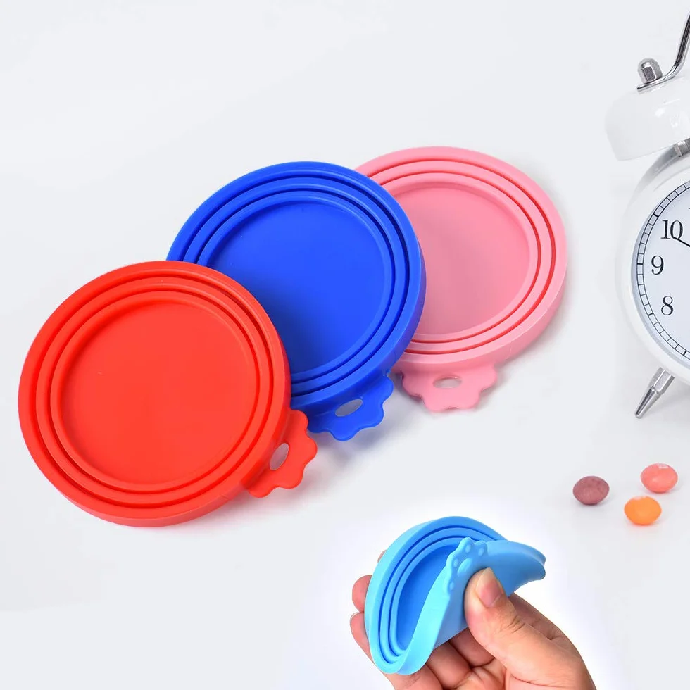 Queta Confezione da 6 coperchi per alimenti per animali. Coperchio in silicone, tappo elastico in scatola per lattine.