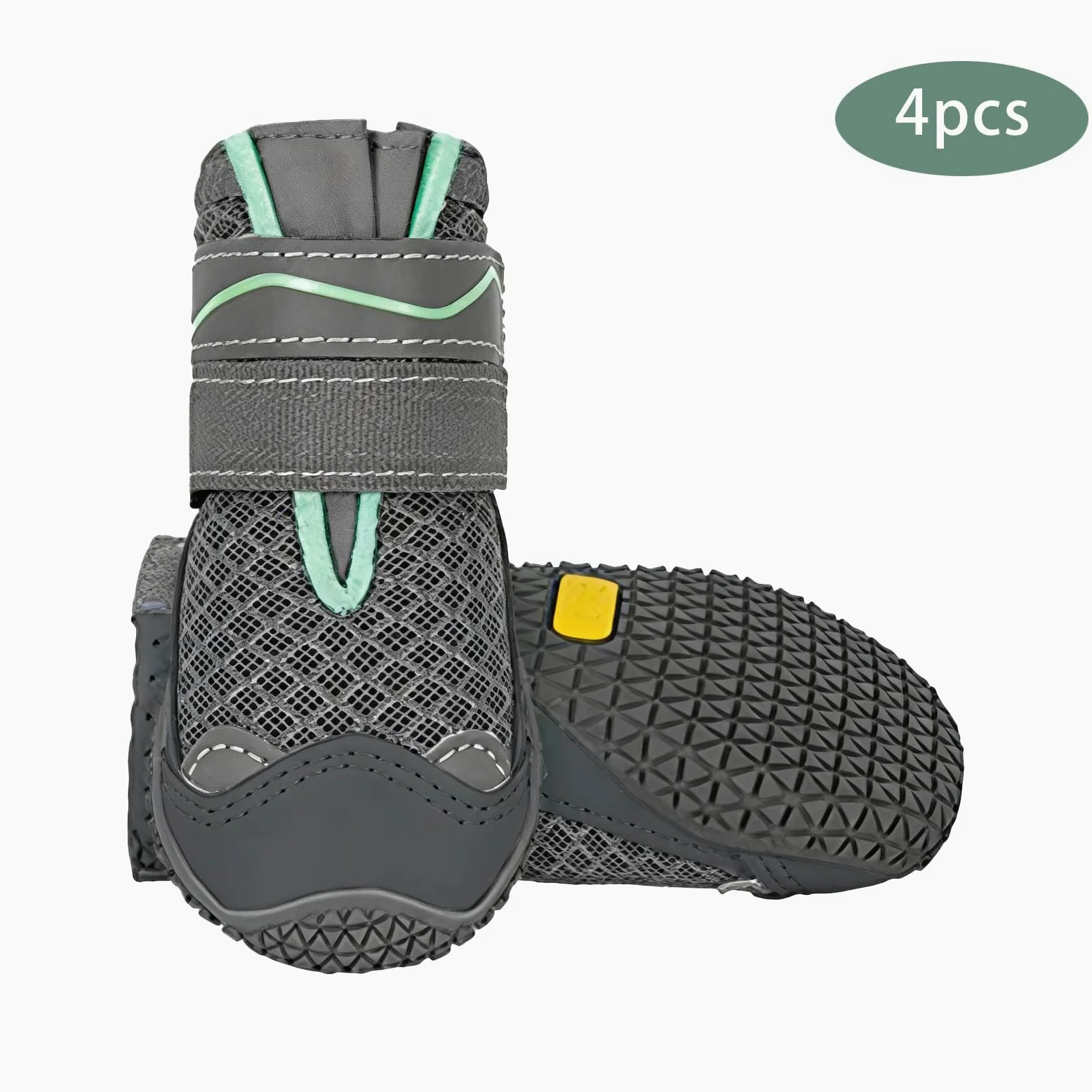 Calzini antiscivolo per cani, scarpe da cane, 4 pezzi, 5,5 cm | Stivali Cane,Poliestere Pelle Gomma,con Strisce Riflettenti Traspirante,Per Passeggiata,Cani Piccoli,Cani Medii