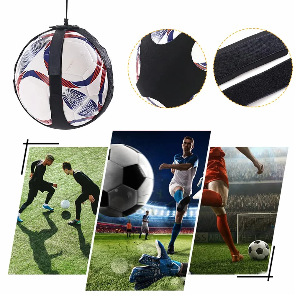 Allenatore di calcio con cinghia e corda elastica universale per allenamento principianti e professionisti