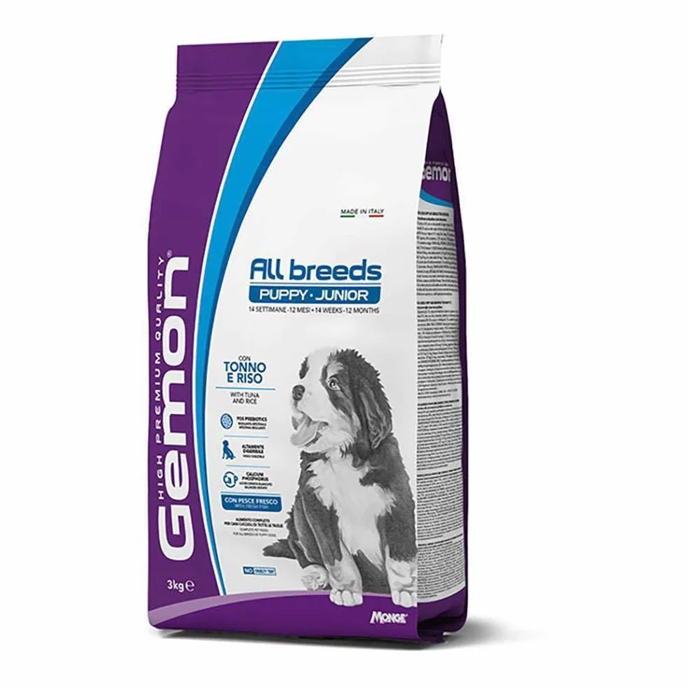 Gemon All Breeds Puppy Junior Tonno e Riso, 15 kg
