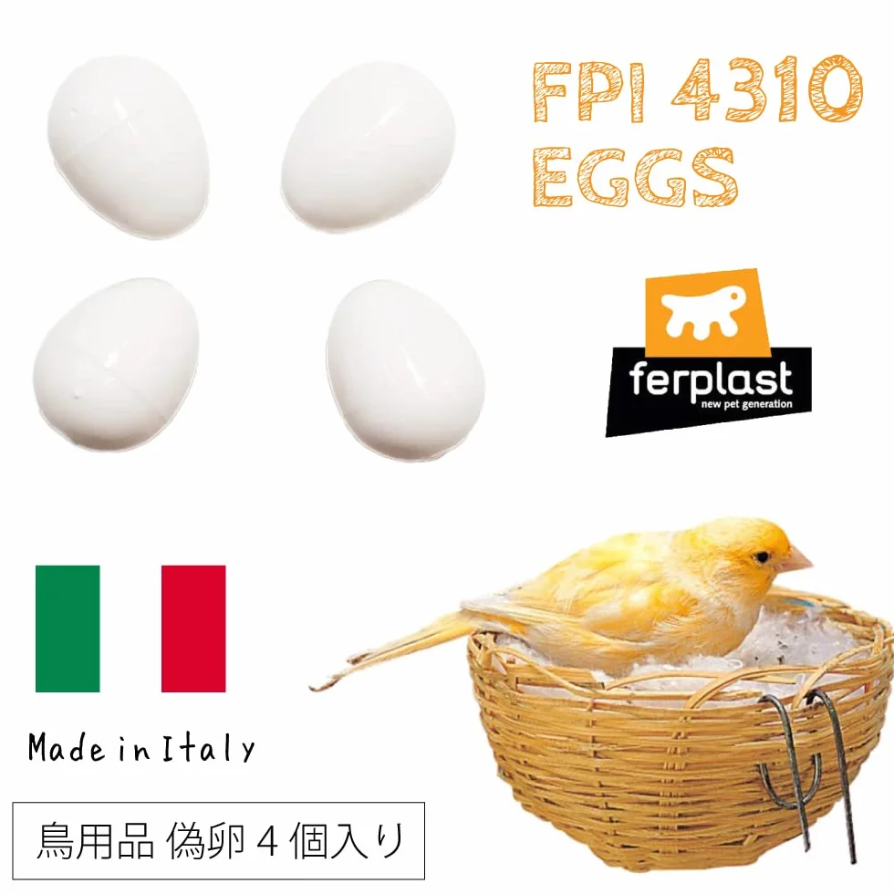 Ferplast Uova finte FPI 4310 plastica canarini uccelli 4 pezzi nido