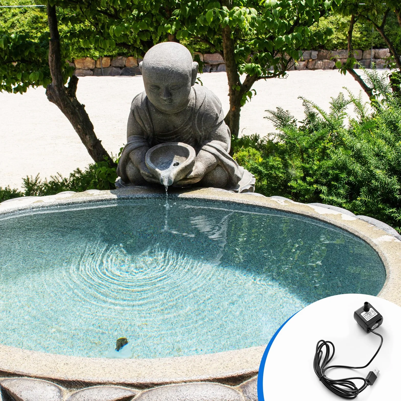 2 Pezzi Mini Pompa Acqua Sommergibile USB, DC 5 V 1 – 3 W 200 L/H Pompa Acqua USB, per Acquari, Fontane da Giardino, Stagni, Impianti Idroponici, Ultra Silenziosa, Portatile con Regolatore di Flusso