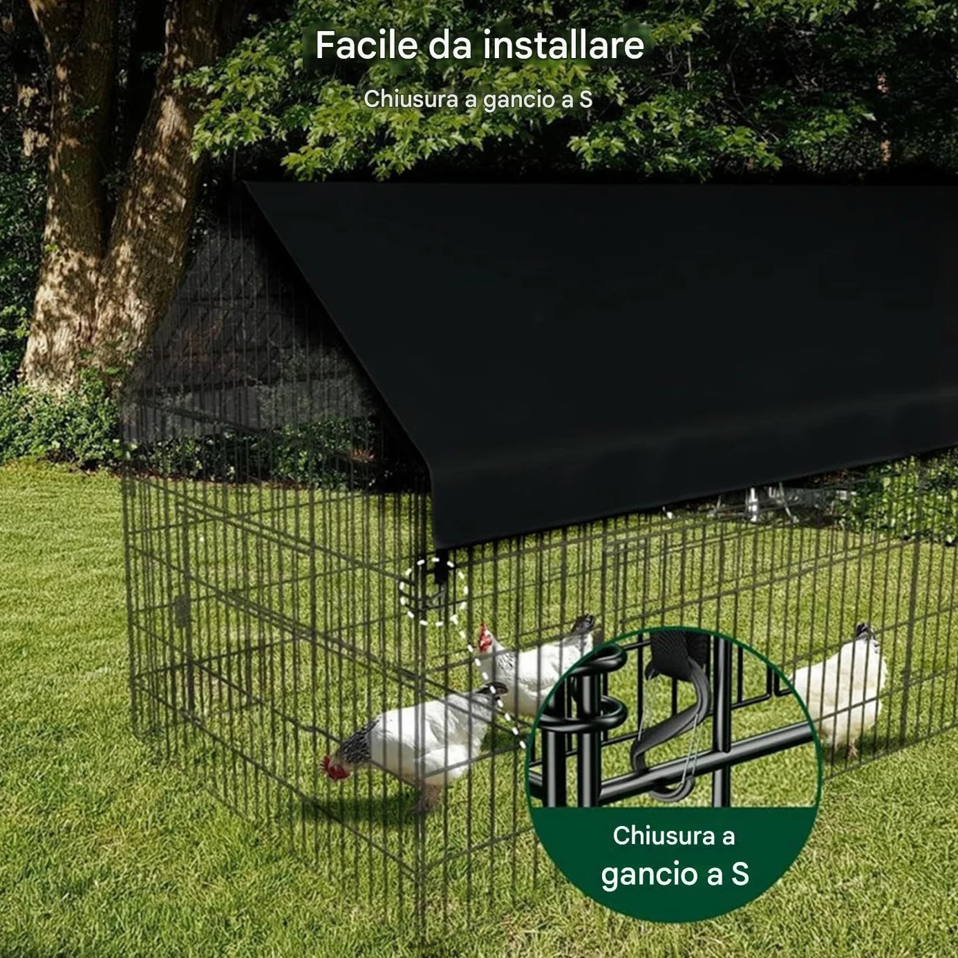 Generico Copertura Impermeabile per Pollaio | Telo Ombreggiante Impermeabile per Gabbia per Galline | Accessorio Durevole per Recinzione Giardino Terrazzo Patio