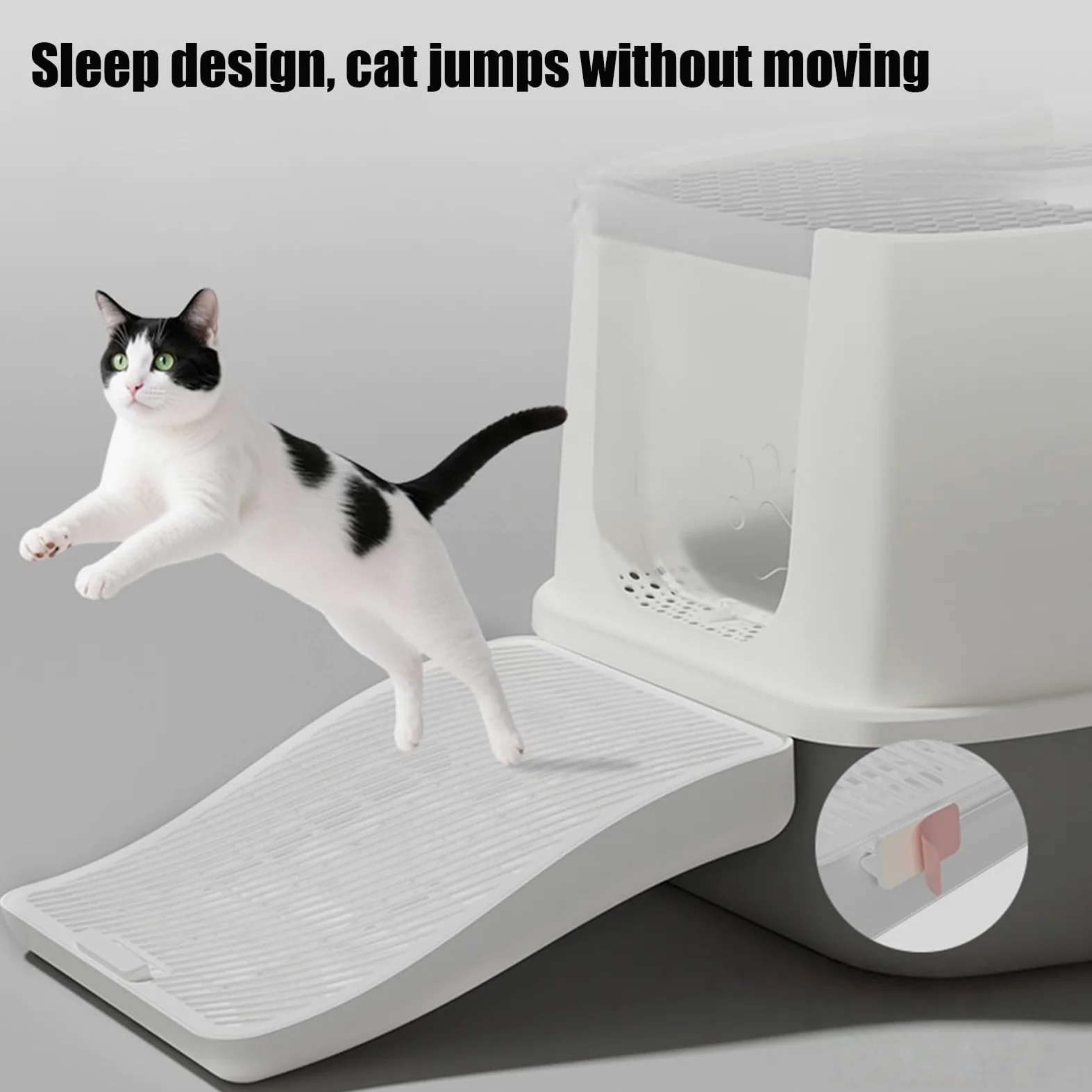 Rampa Per Lettiera Per Gatti - Scale Lavabili Per Per La Raccolta | Dei Rifiuti | Rampa Per Cattura Lettiera - Per Gatti Di Tutte Le Taglie E Anziani Per Divano Appartamento Balcone Terrazza