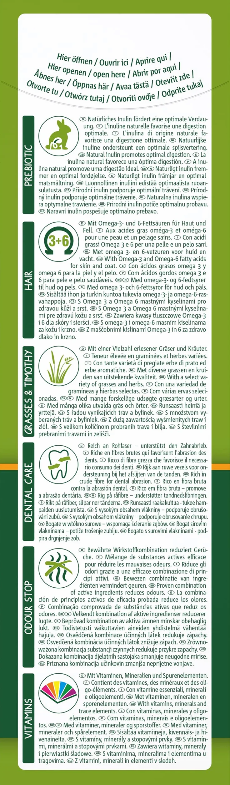 Vitakraft Vita Special All Ages, alimento principale per cincillà, con erbe di prato ed erbe aromatiche, per una digestione ottimale, senza l'aggiunta di zuccheri e cereali (1x 600g)