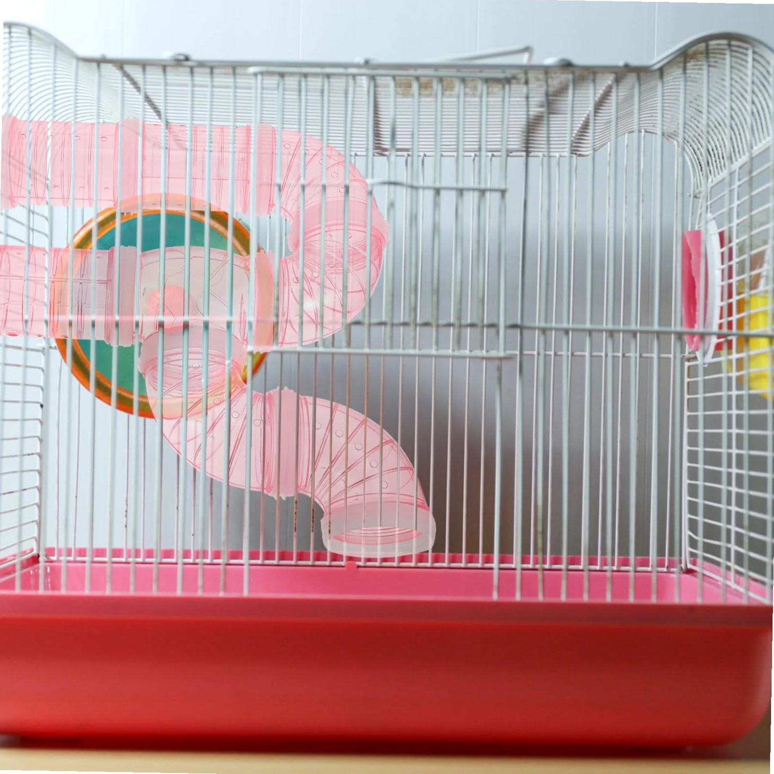 Levemolo Labirinto Modulo Gioco Accessori Tunnel per Criceti Set 12 Pezzi in Plastica Dura P Rosa Gabbia Esterna Gioco Avventura per Piccoli Animali Domestici