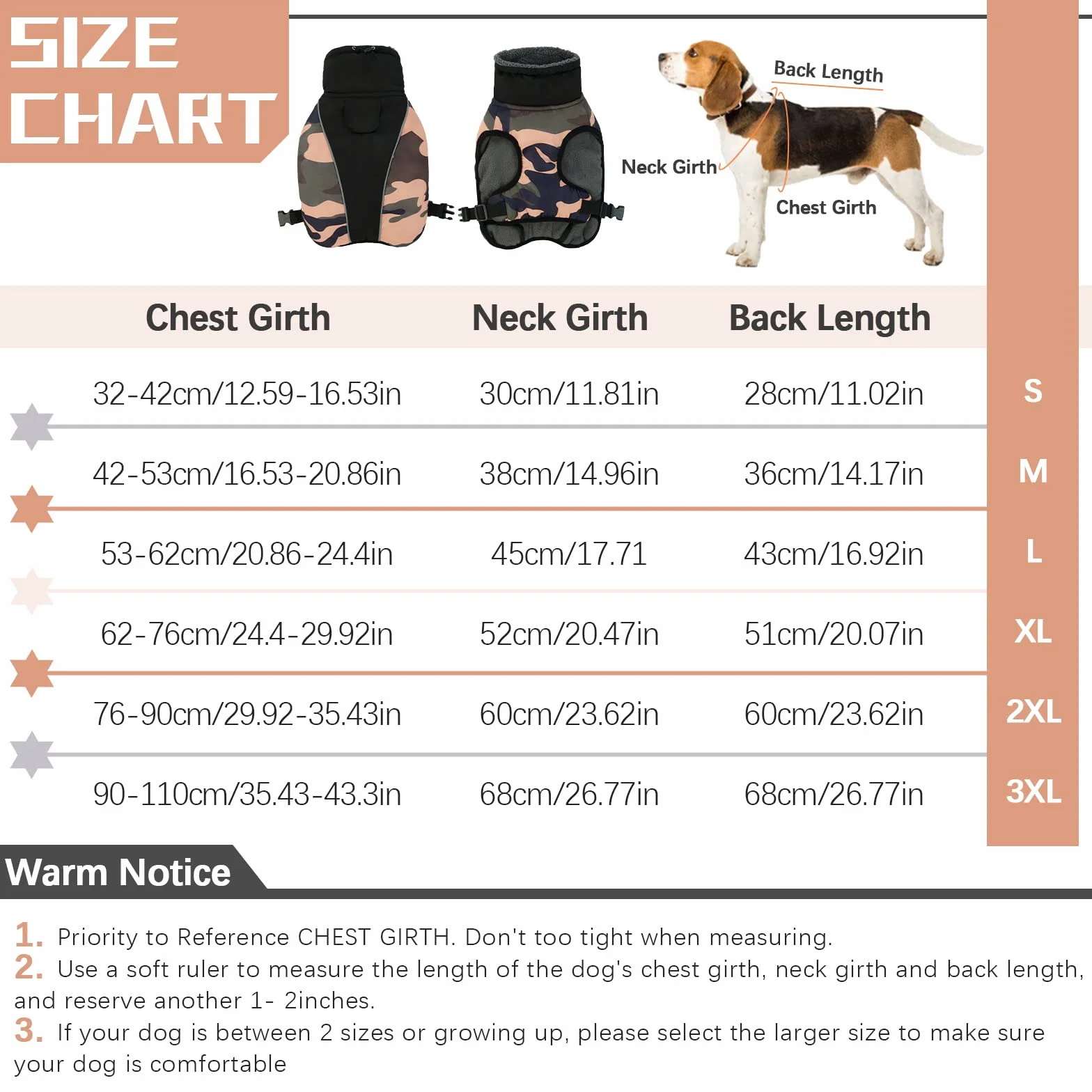 Cappotto per cani impermeabile Giacca invernale calda, Giacca per cani antivento Abbigliamento per cani Completo per cani di taglia piccola di taglia media Con Striscia Riflettente