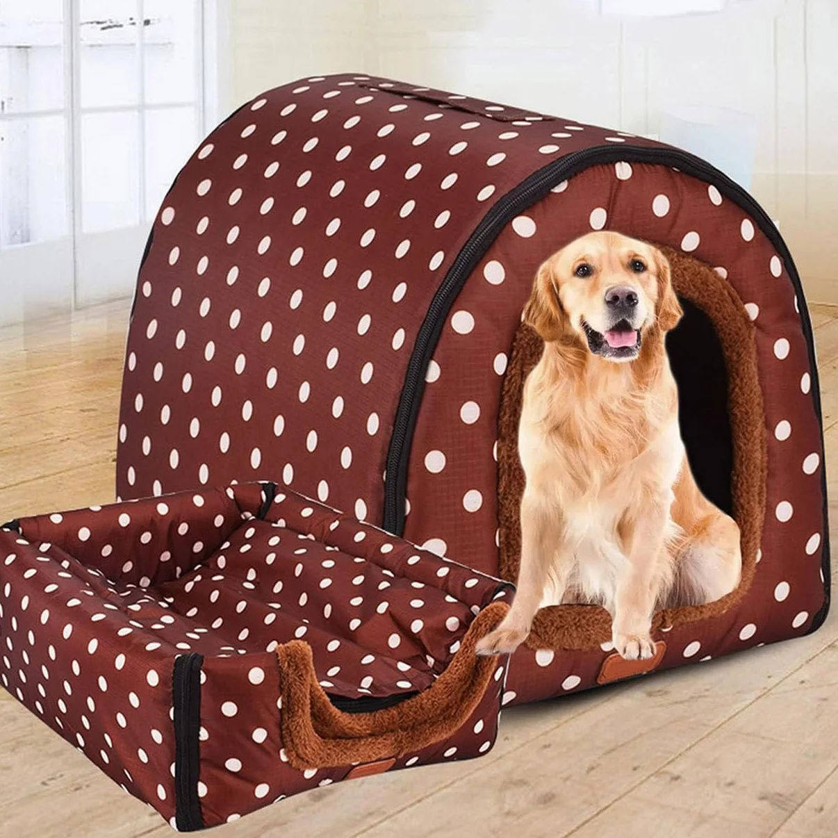Cuccia per Cani Extra Large, Lussuosa Cuccia per Cani di Taglia Grande, XL Cuccia per Cani Grande Letto per Cane Rifugio per Gatti per Cani di Taglia Grande e Media, Interno Esterno (XL(75