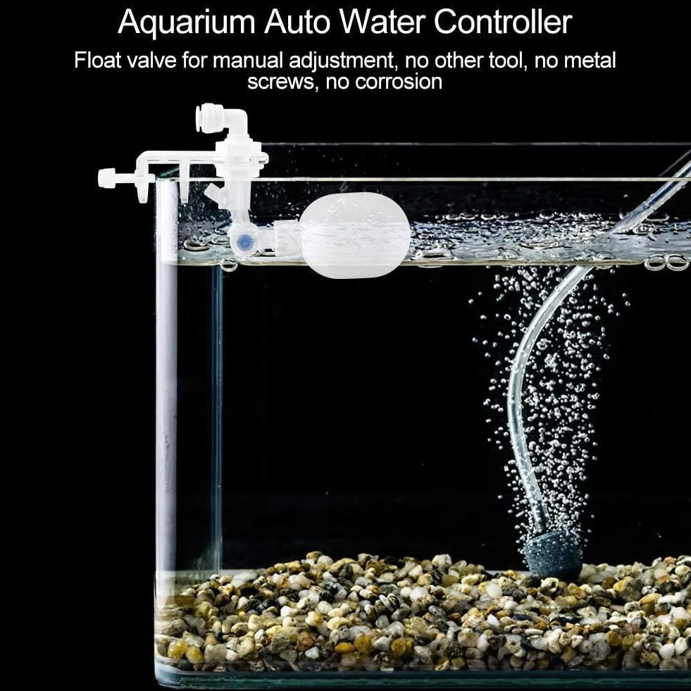 Auto Water Filler Controller Sistema di Auto-rabbocco Regolatore del Livello dell'Acqua Valvola a Galleggiante Regolabile Montaggio per Acquario Pet Supplies