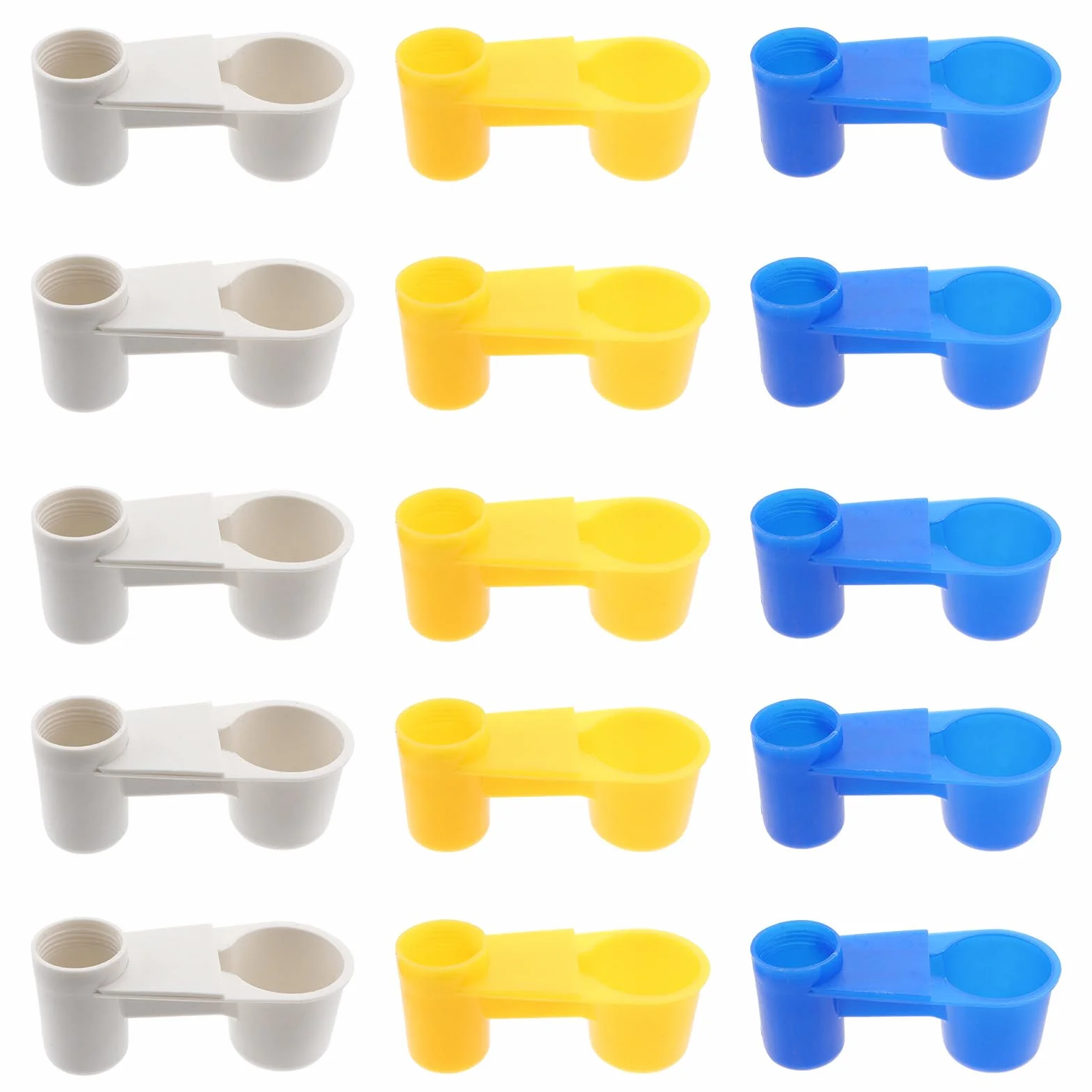 Dispenser Acqua per Piccioni 15 Pezzi in Plastico Beverino Doppio, Facile da Pulire, per Gabbie e Allevamento di Uccelli Domestici
