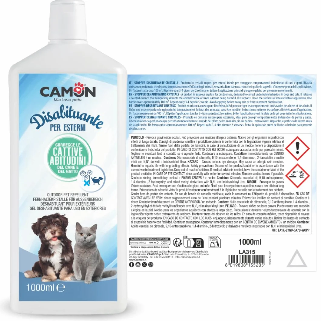 Camon S.p.A. - Disabituante per esterni 1000 ml repellente cani e gatti