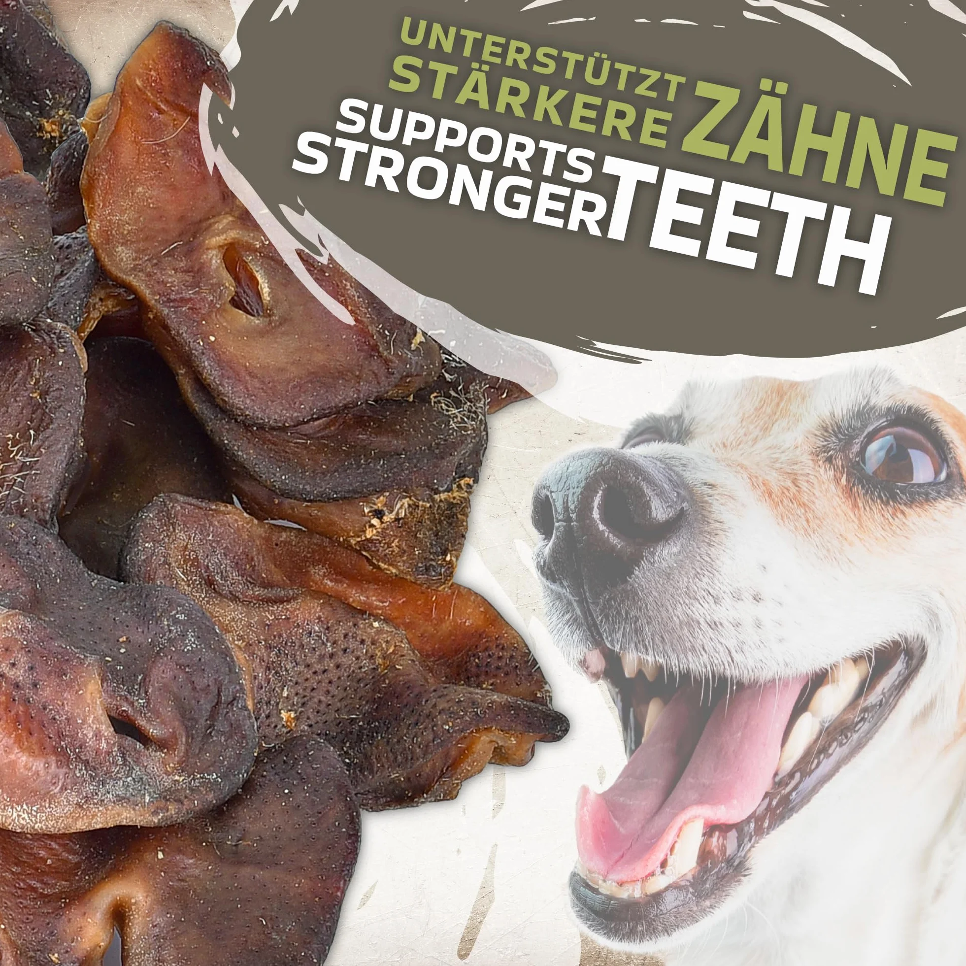 Naso di maiale prodotto naturale per cani, snack sani per la cura dei denti, fonte di proteine, ideale per dieta e lavoro a lungo termine (500 g (confezione da 1)