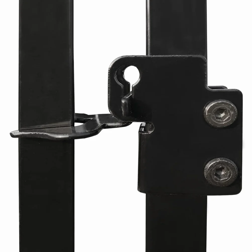 vidaXL Canile da Esterno con Tetto Robusta Sicura con Serratura Box Gabbia Protezione Recinzione per Cani 300x150x210 cm in Acciaio Zincato Nero