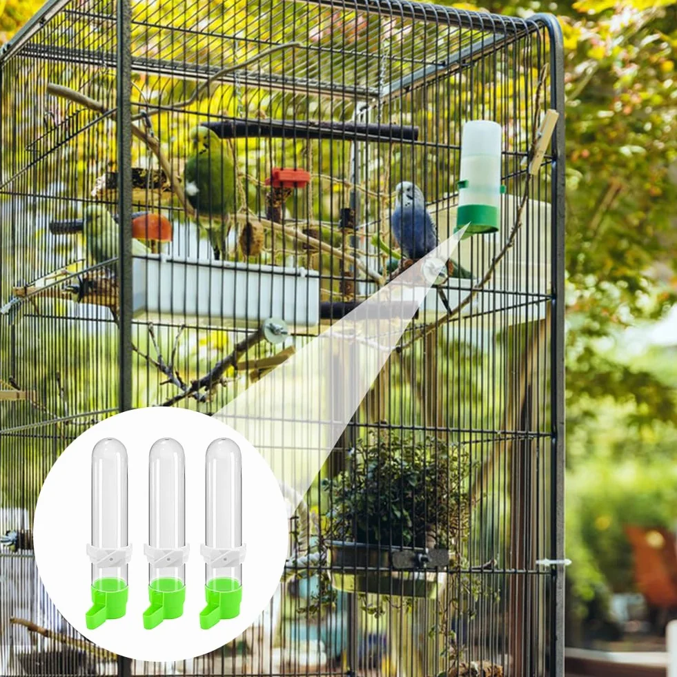 3Pcs Bird Feeder Drinker per Gabbia, Automatica Abbeveratoio per Uccelli Beverino, Abbeveratoi per Uccelli da Appendere, Dispenser D'acqua per Gabbie per Uccelli, per Pappagalli, Pappagallini