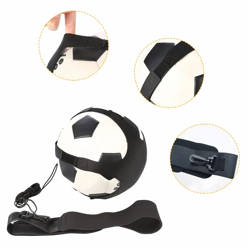 Allenatore di calcio con cinghia e corda elastica universale per allenamento principianti e professionisti
