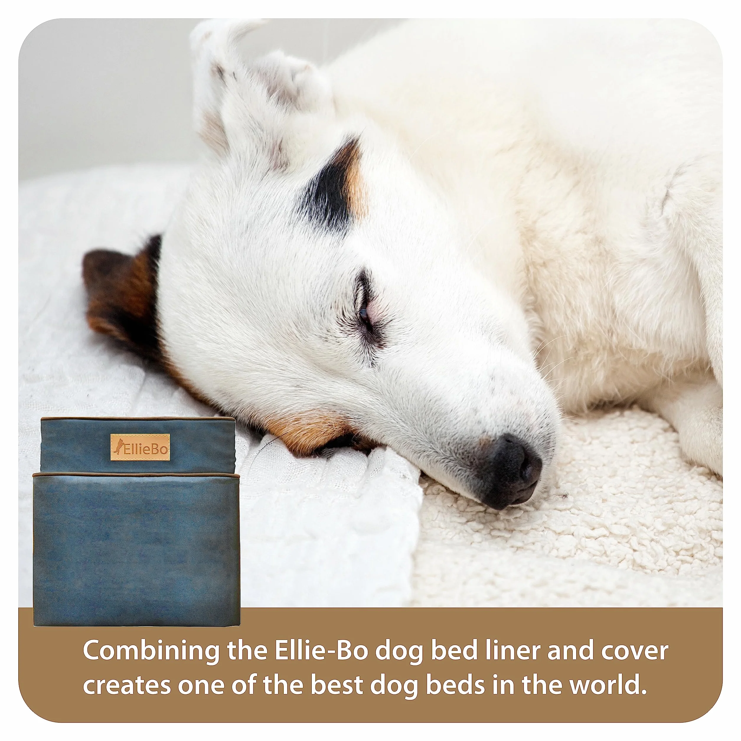 Ellie-Bo Copriletto Impermeabile di Ricambio, Misura Grande, 87 cm x 57 cm, Colore Verde, Si Adatta a Letto per Cani in Memory Foam da 91,4 cm