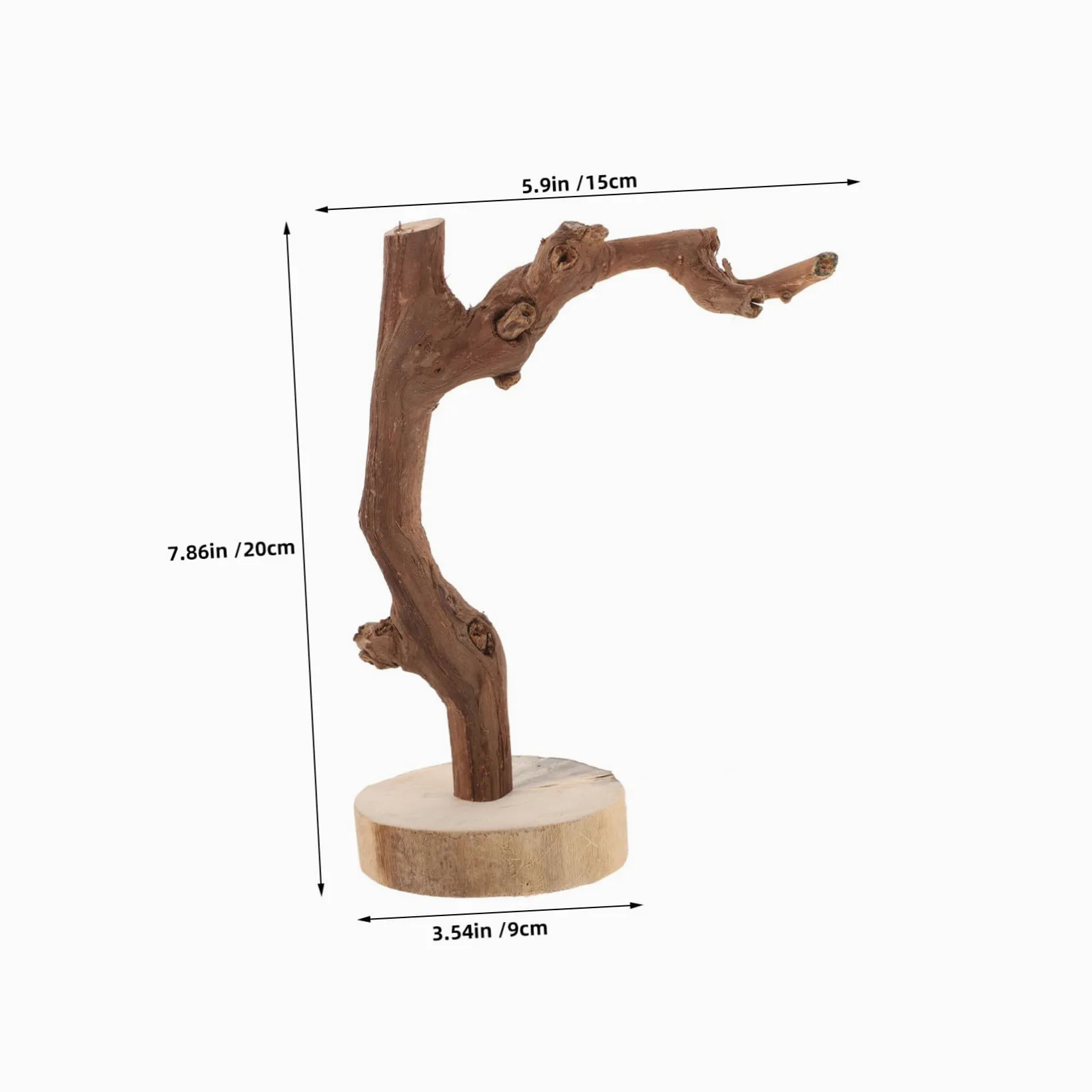 Posatoio per Pappagalli con Base, Supporto in Legno per Uccelli | Struttura Multifunzione, Presa Sicura Antiscivolo, per Interazione e Gioco Stile Casuale