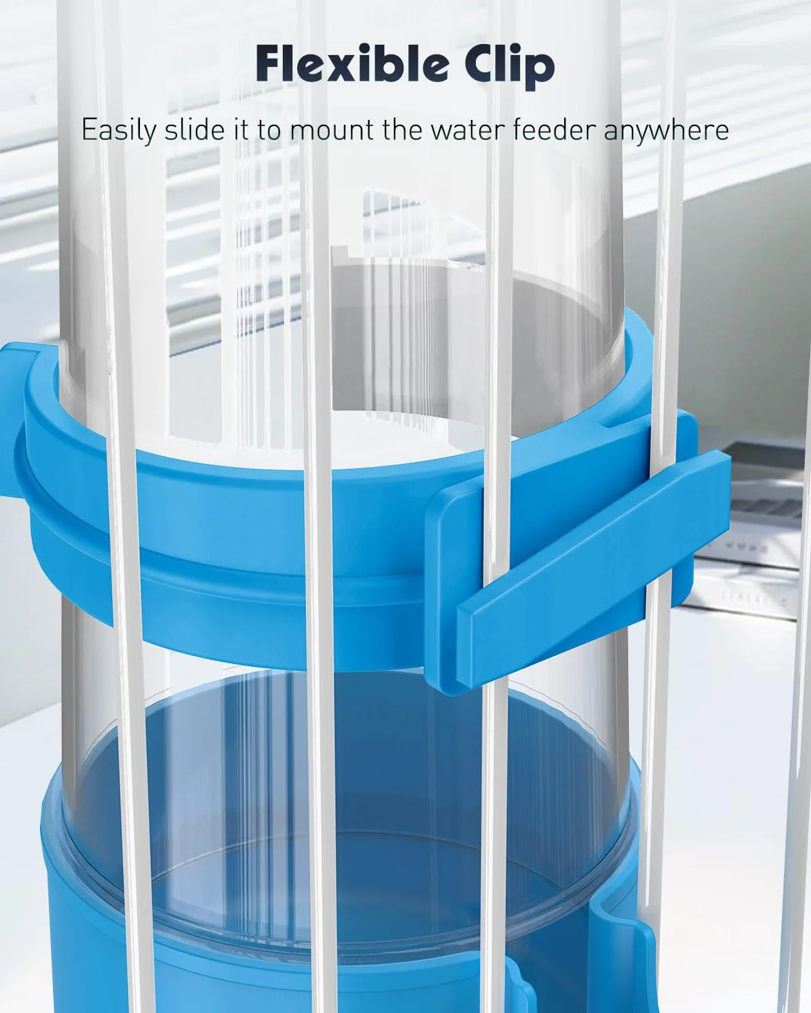 Pawfly 2 Pezzi Dispensatore d'Acqua per Uccelli, Alimentatore Automatico d'Acqua per Uccelli, Accessori per Gabbia per Pappagallo & Criceto, Bevitore d'Acqua per Bianco e Blu per Parrocchetto & Più