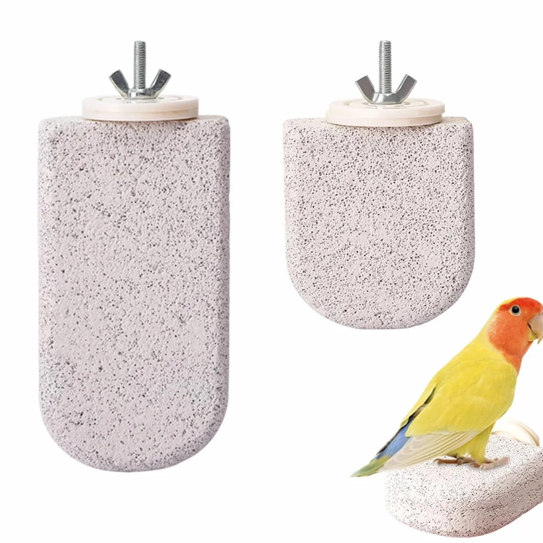 2 Pezzi Molletta per Osso di Seppia Uccelli, Clip Porta Frutta e Verdura per Gabbia, Supporto Cibo Robusto per Pappagalli, Canarini, Cocorite, Accessori Voliera