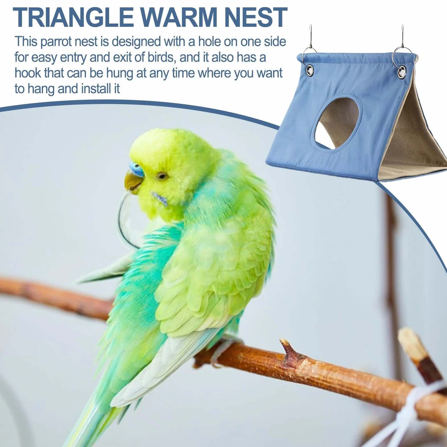 Generico Letto per Uccelli, Letto per pappagalli - per Uccelli Amaca Budgies,Comodo per Amaca per pappagalli Morbido e Traspirante per calopsitta, pappagallino Ondulato, cacatua, Pappagallo