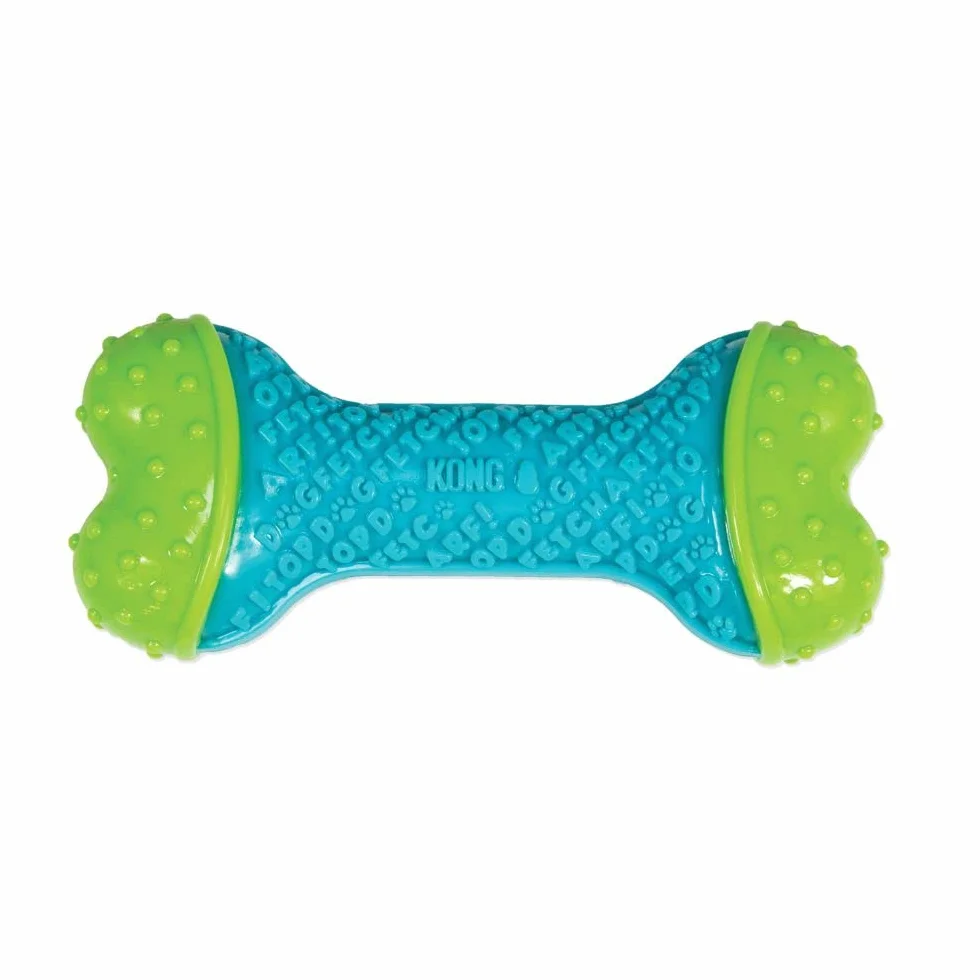 KONG CoreStrength - Giocattolo Dentale da Masticare per Cani - Giocattolo Resistente per il Gioco e la Pulizia dei Denti - Per Cani Piccoli/Grandi - Osso