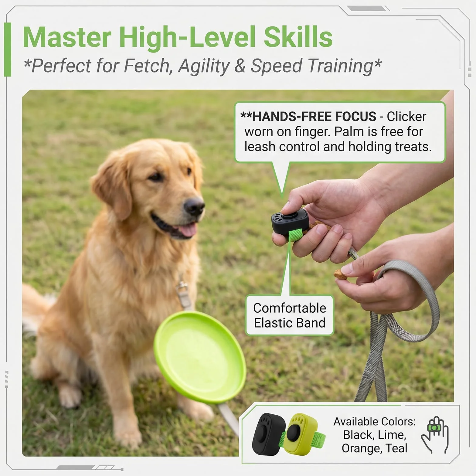 Set 4 Clicker Addestramento Cane, Accessorio Pratico Educazione Cane, Clicker Anello Dito per Educazione Cane, Accessorio Cane Clicker Anello per Cani Gatti Cavalli Addestramento