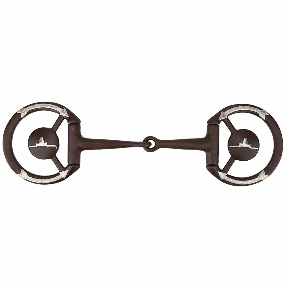 Filetto per Cavalli, Filetto Western Antico da Masticare per Cavalli con Finiture Gs Bocca con Inserto in Rame, Filetto Ad Anello per Cavallo Filetto per Bocca in Acciaio Inossidabile Filetto per Cava