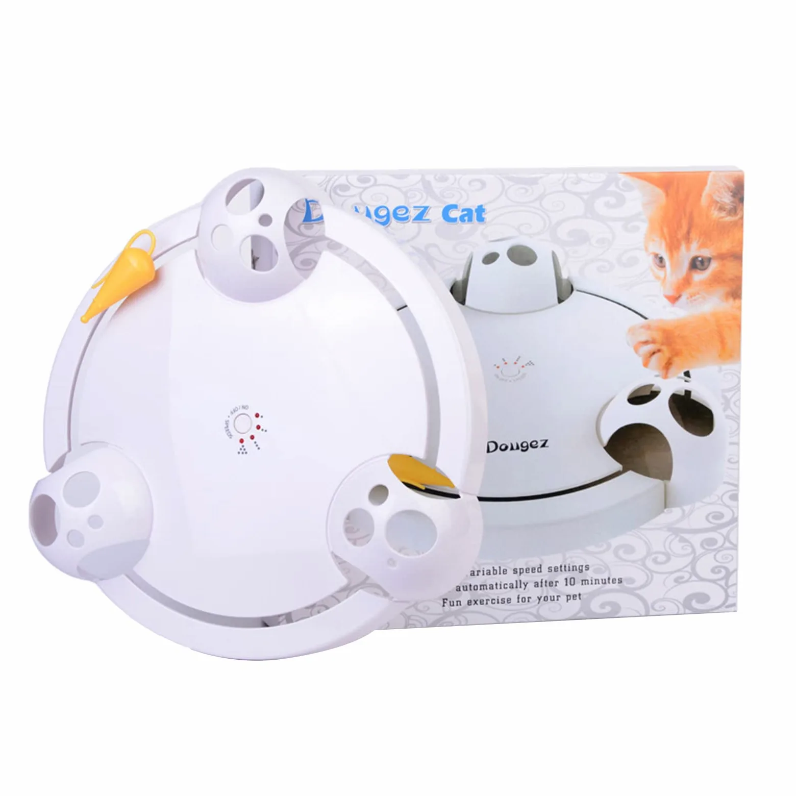 Giocattolo per gatti giocattolo elettrico in movimento giocattolo interattivo per gattini al coperto che inseguono esercizi di miglioramento Gatti interattivi per interni elettrici in