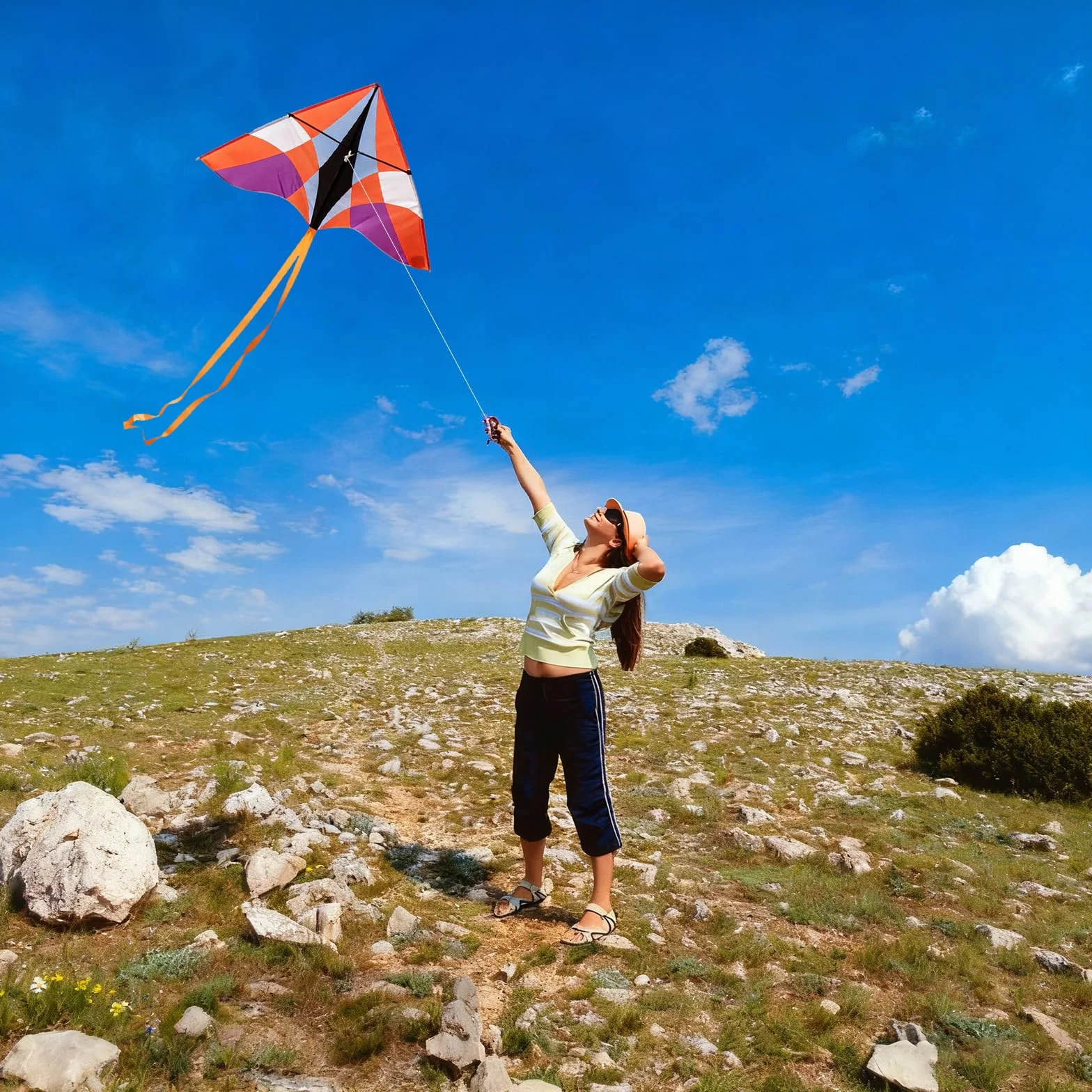 Simxkai Delta Kite for Kids and Adults Easy to Fly Beginners