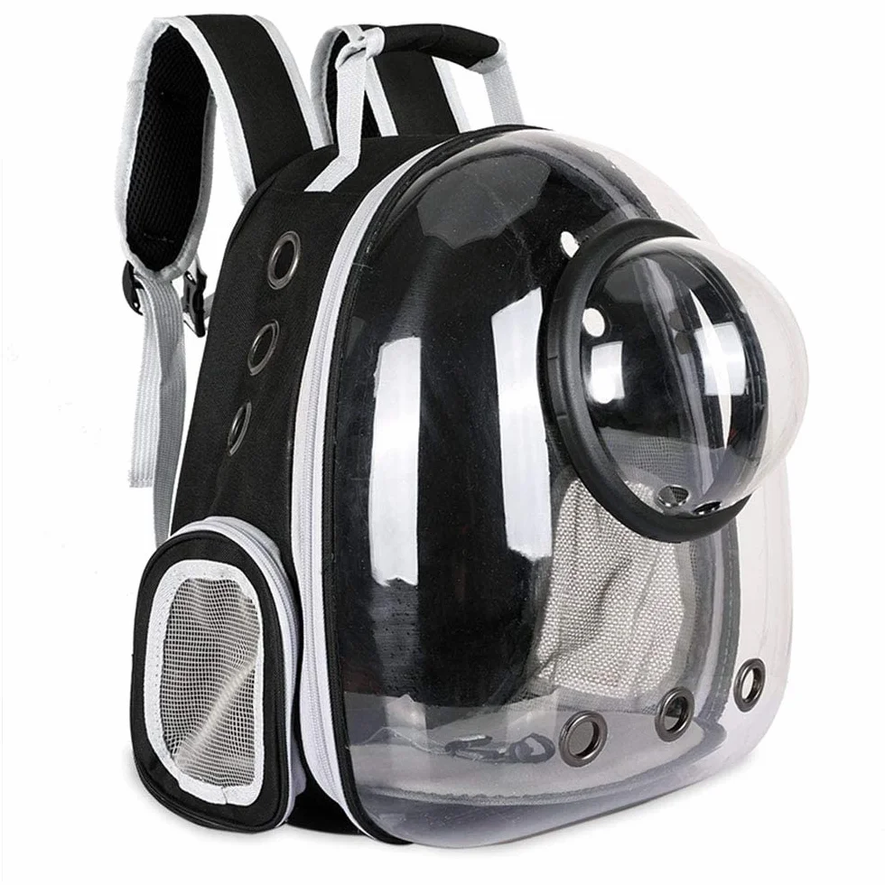 Zaino Capsula per Animali Domestici Trasparente per Gatti e Cani Piccola Taglia Trasportino Traspirante Approvato Compagnie Aeree