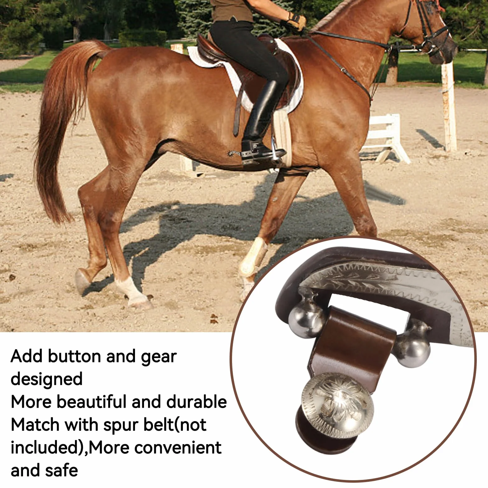 Speroni da Equitazione, 2 Pezzi Speroni Western da Cowboy Speroni da Cavallo in Acciaio Inossidabile Vintage con Ingranaggio Rotante per Cavalli, Pony, speroni da Equitazione antiruggine