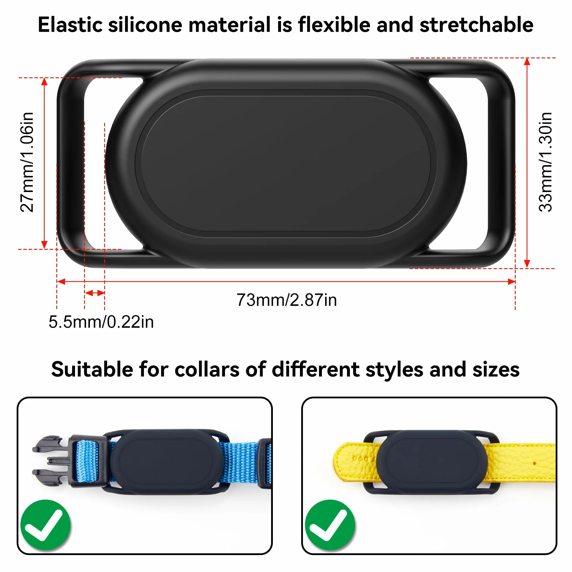 DDJ Supporto per collare per cani Samsung Smart Tag 2, custodia impermeabile in silicone per Galaxy Smarttag2, anti-smarrimento e resistente ai graffi, per gatti, animali domestici, si adatta a