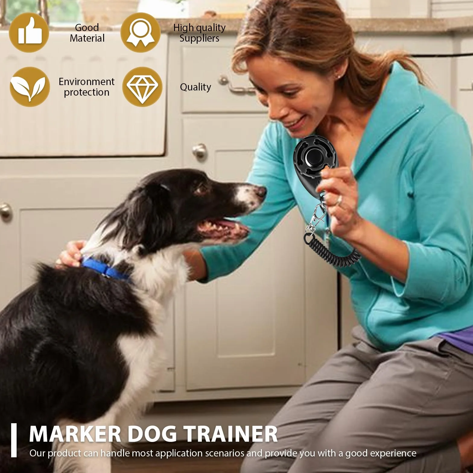 Tiragraffi multifunzione per cani: tiragraffi per cani con addestratore clicker e 2 fogli di ricambio di carta vetrata per cani e animali domestici Care Sanding