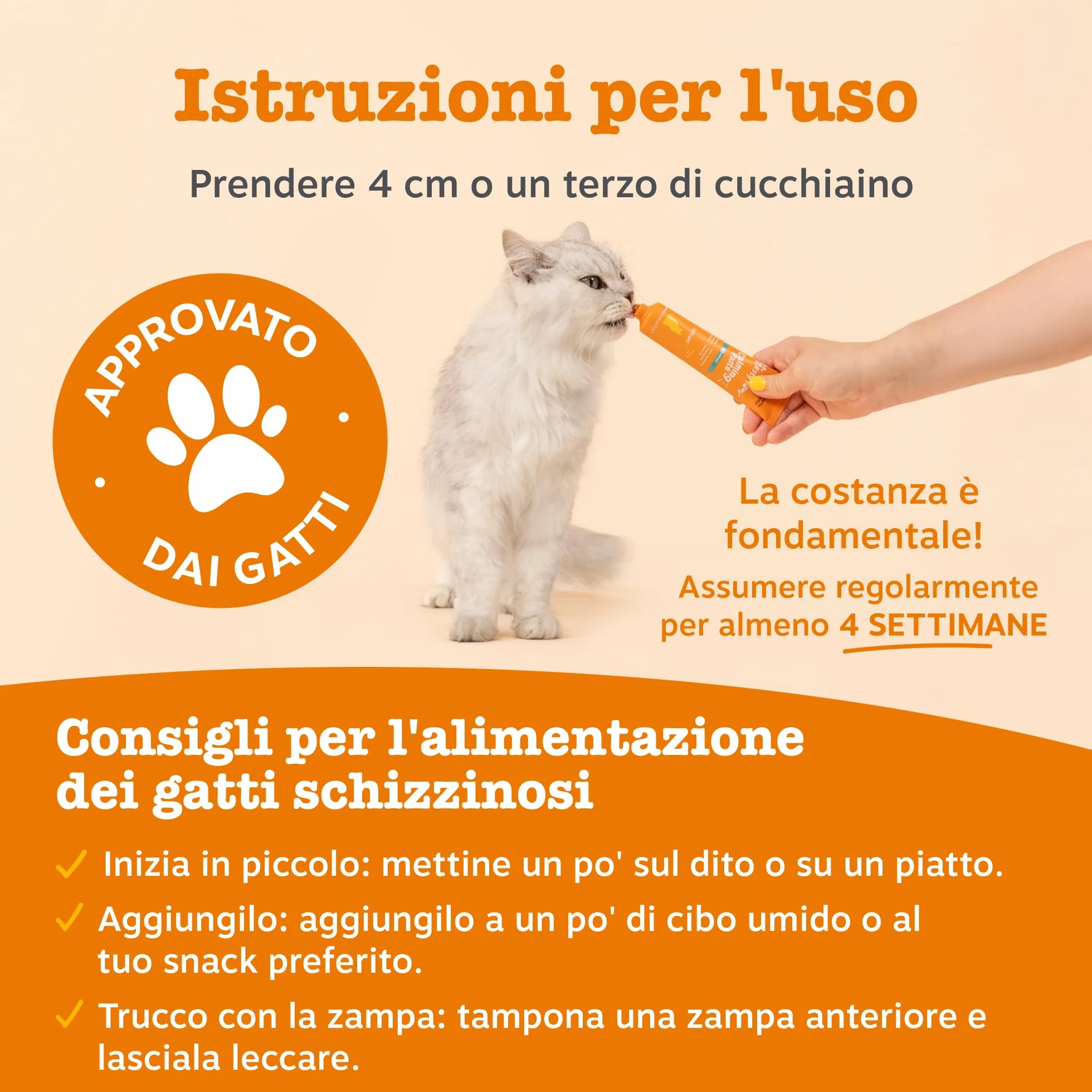 Zesty Paws Digestion & Prebiotic Paste - Digestione - per Gatti – Supporta Salute Intestinale e Sistema Immunitario – con Postbiotici, Inulina, Olio Algale e Vitamine C ed E – Gusto Pesce – 75g
