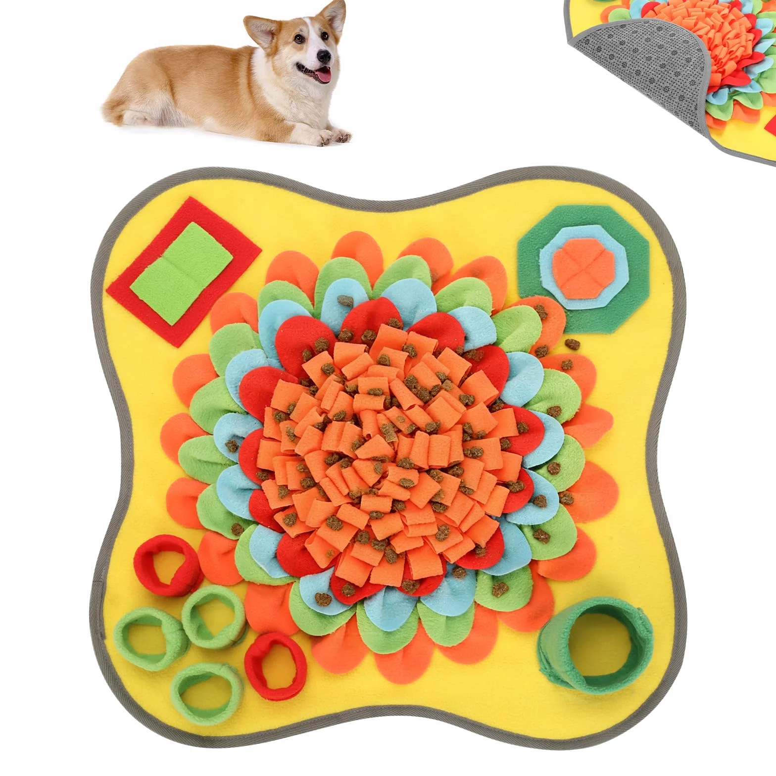 Cozary Tappeto Olfattivo Cane 50x50 cm – Tappetino Olfattivo, Gioco Interattivo Cane, Giochi Olfattivi, Antiscivolo, Lavabile, per Taglie Piccole e Medie