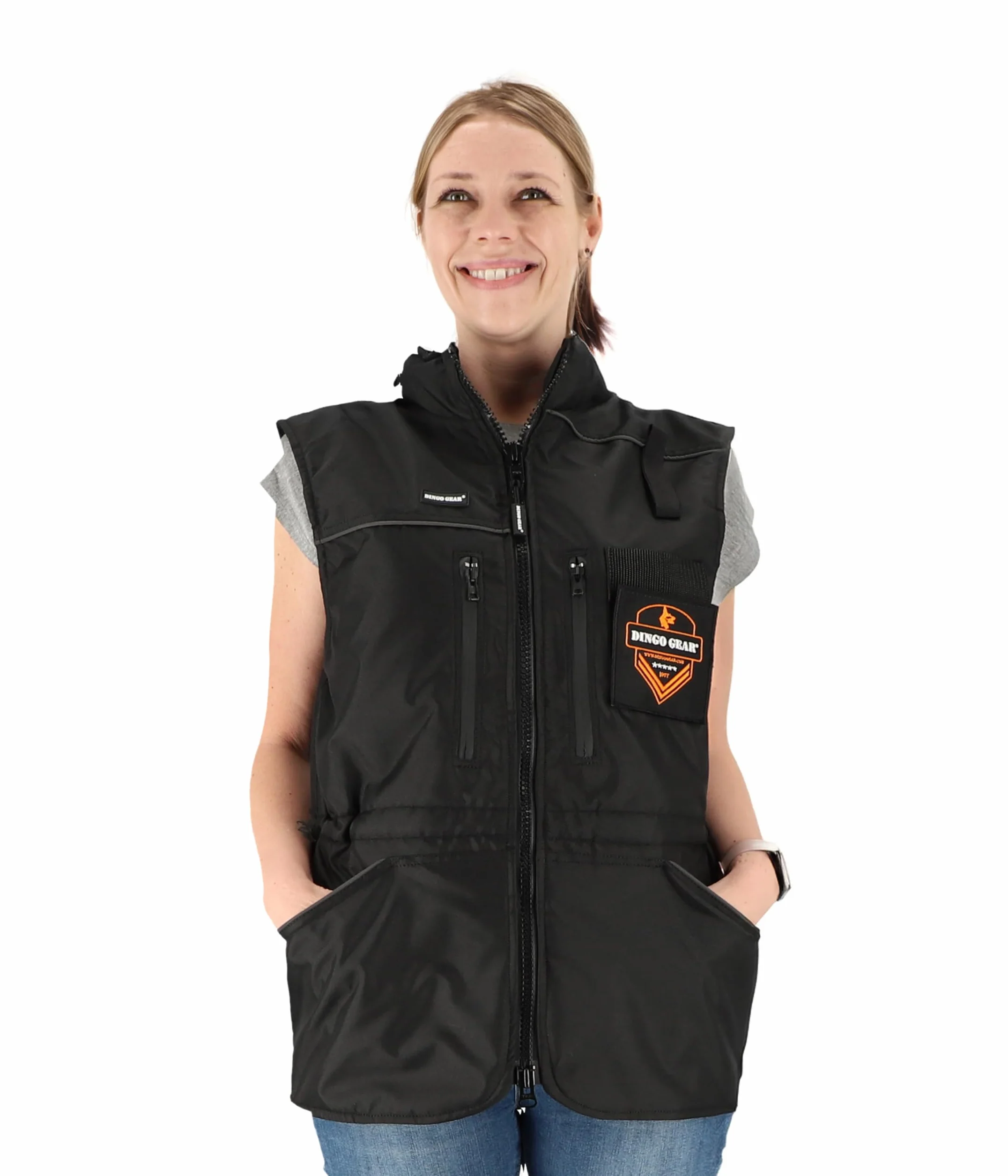 Dingo Gear - Gilet da allenamento per tutte le stagioni con cappuccio