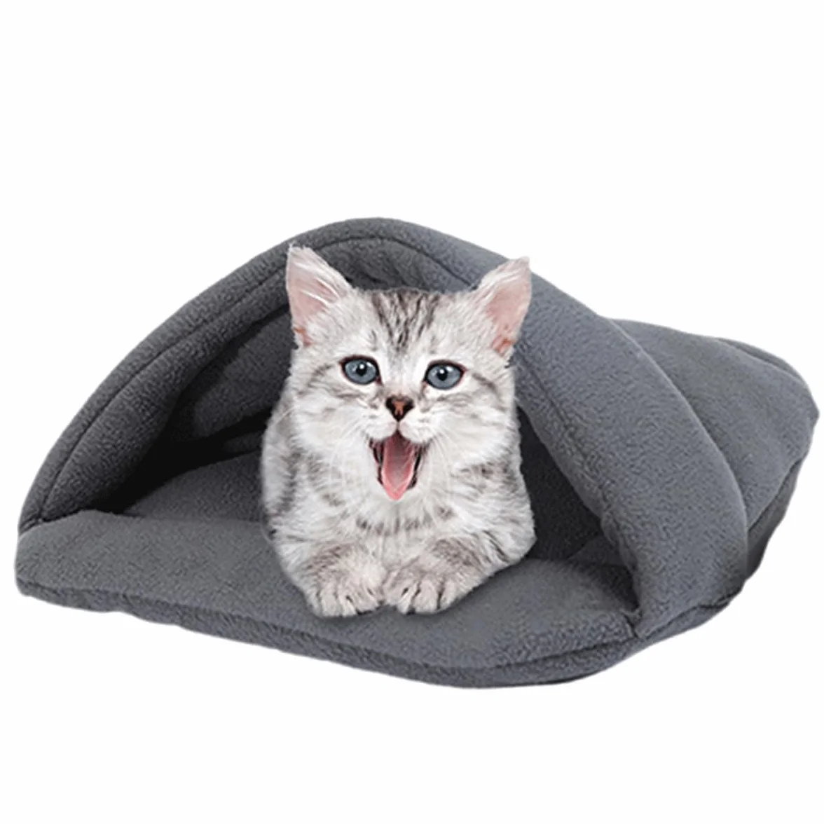 Lettopercriceto, Lettodicriceto, LettodiCricetoCasa, Lettodiporcellino d'India, LettoPerPorcellino d'India, CricetoLettoGrotta, adatto per conigli nani, piccole tane di peluche (Grigio)