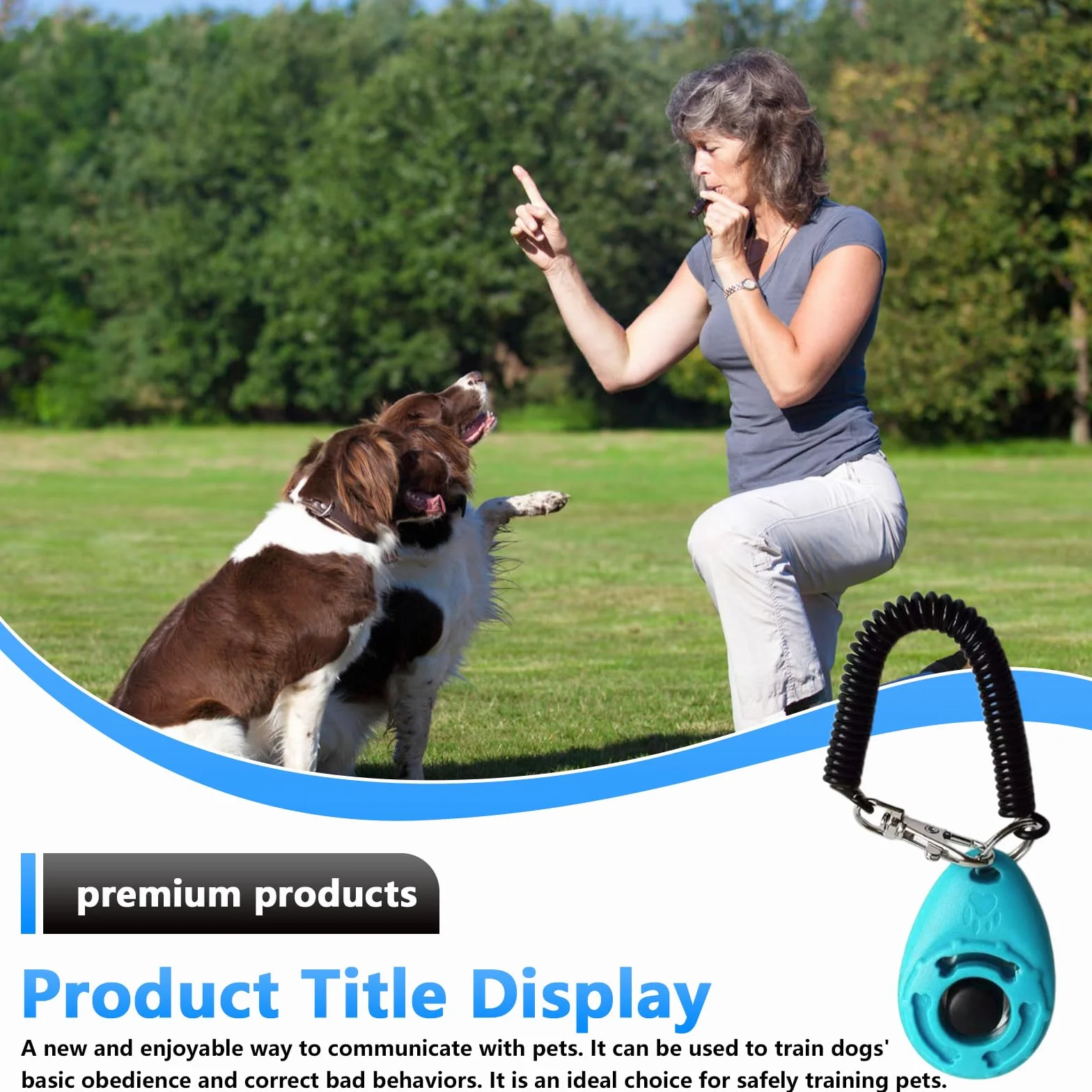 GBKDQQ Clicker professionale per cani, 16 pezzi, con cinturino da polso, clicker con grande pulsante per cani, gatti, cavalli, educazione e addestramento del cane