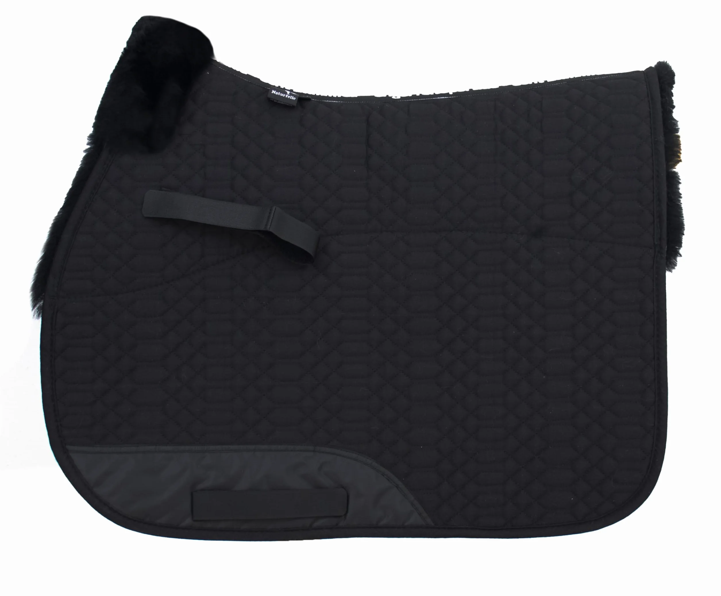 Engel Germany gualdrappa Pelle di Agnello cottone Nero Pelliccia Nero (Schabra 1) dai Colori Vivaci: da Abbinare a 12 Colori di Pelliccia di Agnello! versatilità/Salto (VSS)