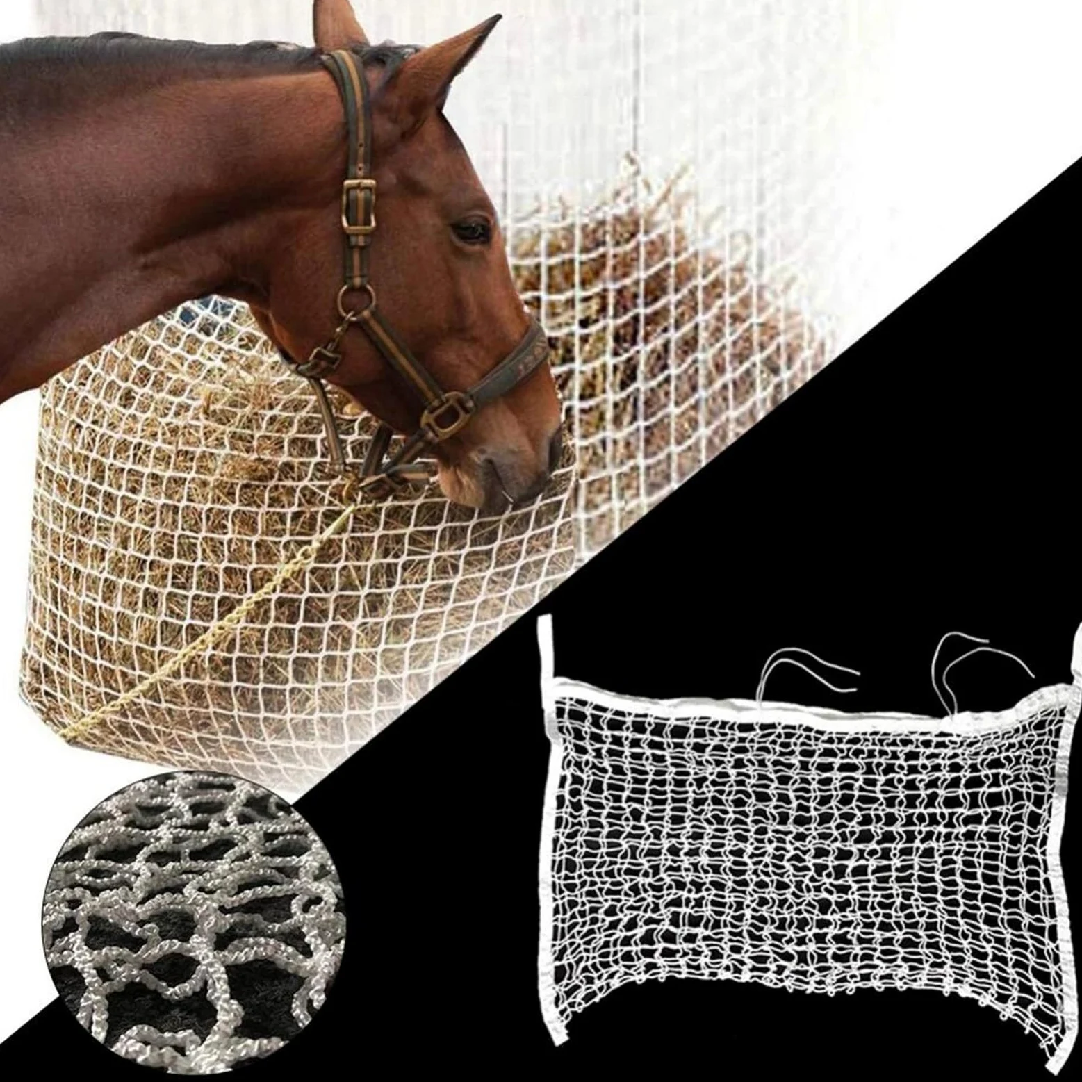 Sacca Portafieno per Resistenti, con una elevata capacità di carico e a | Mangiatoia per fieno per capre resistente per box, recinti, rimorchi, stalle, pascoli, fienili, capre e cavallo