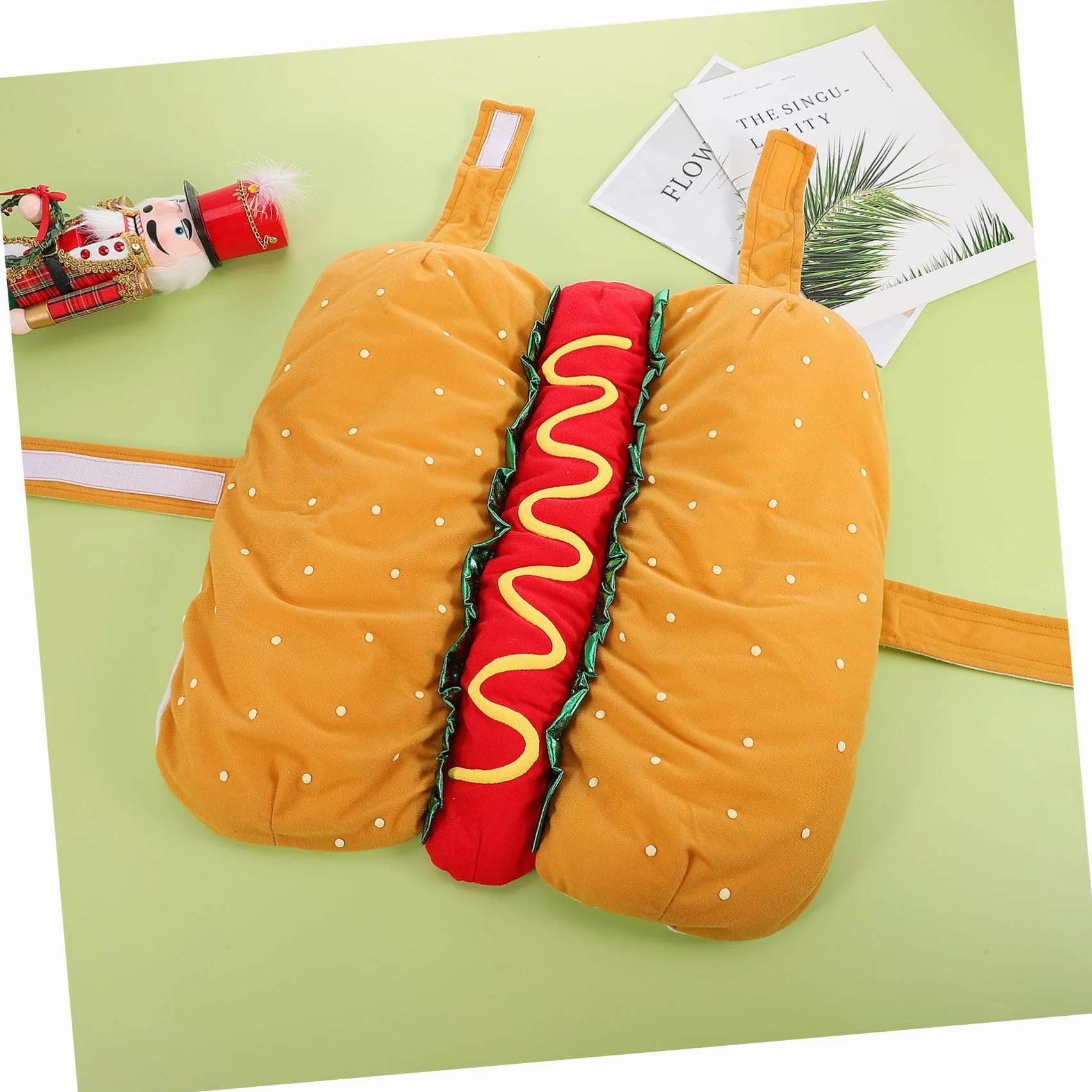 VICASKY Costume di Natale per Gatto e Cane Vestito di Carnevale in Poliestere a Tema Hot Dog Festivo