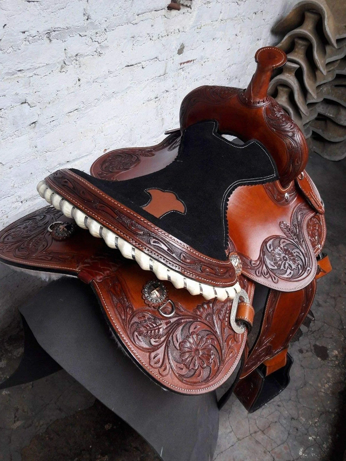 Equestrian Universe Western Sella Barrel Racing Style Giovani/Bambini Sella