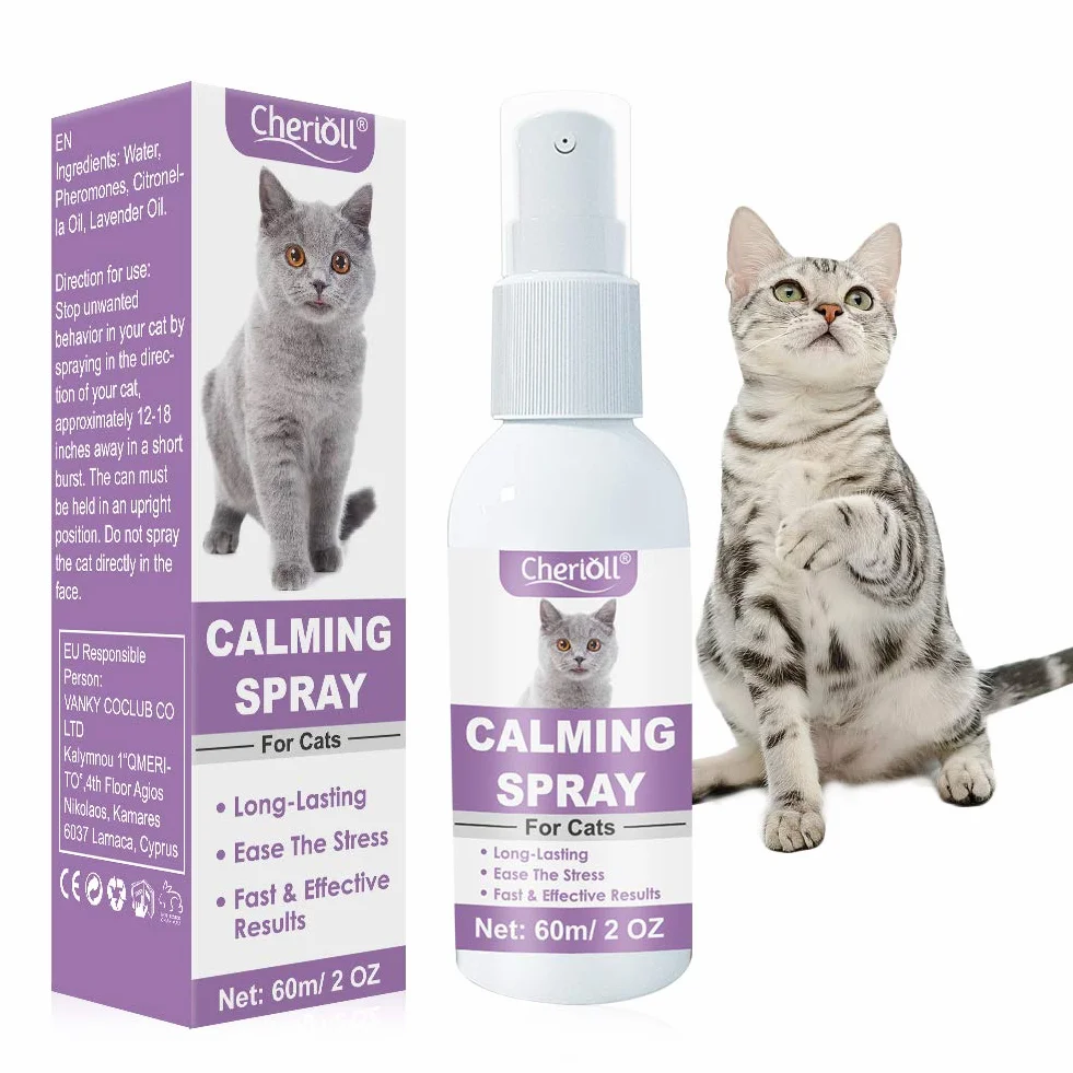 Cat Comfort Calming Spray, Pheromone Spray da Viaggio, Omfort Zone Spray And Scratch Control Calming Spray for Cats