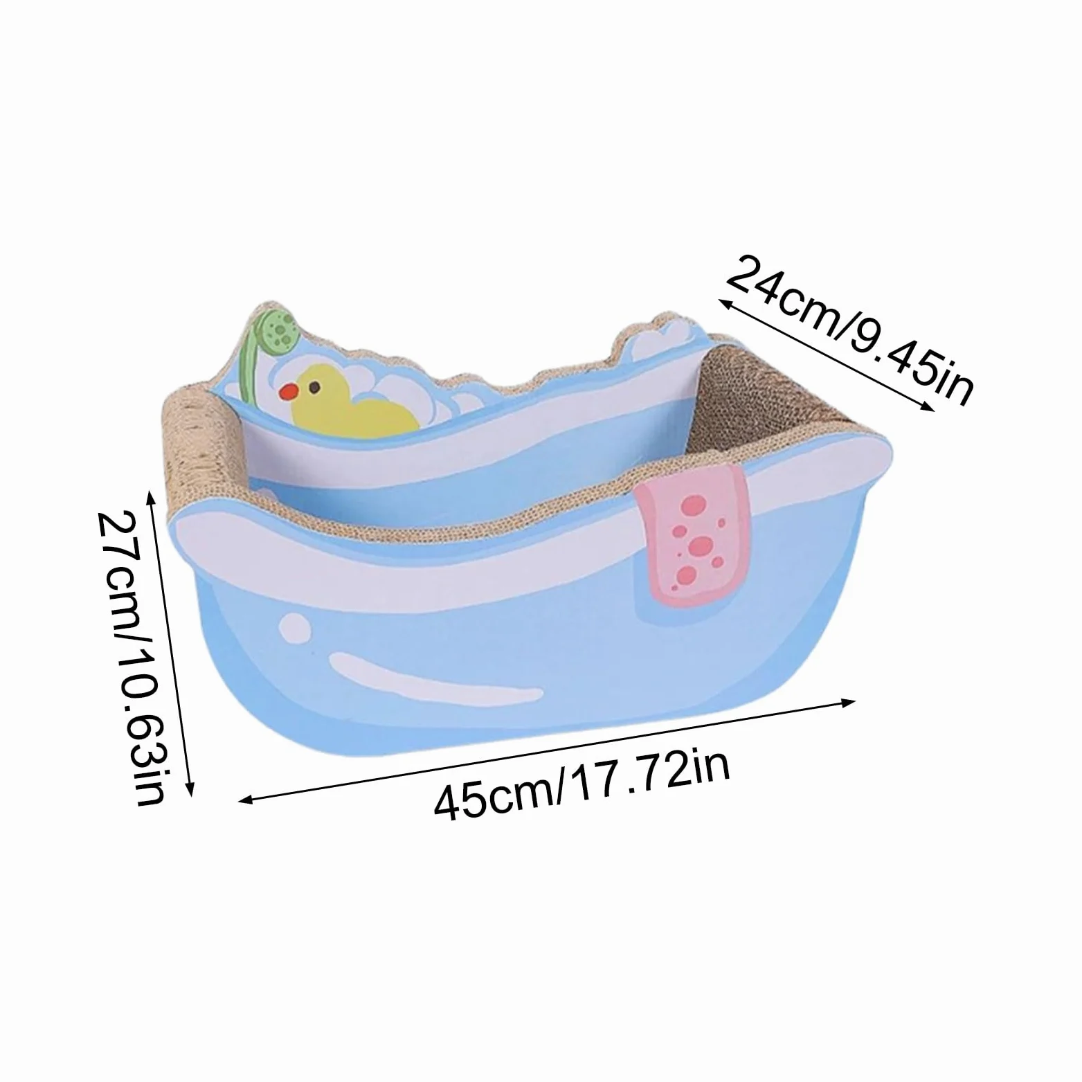 Cuccia Per Gatti Piccola Rilassante in Cartone Ondulato | Cuccia Calmante A Forma Di Vasca Da Bagno Per Animali Domestici Calmante Sonno Interno Decorazione Casa Soggiorno Balcone