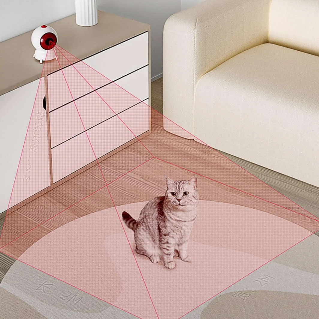 Belson DU-TC02 Giocattolo interattivo per gatti | Laser a infrarossi con controllo manuale | Collegato al tuo smartphone tramite app | Modalità di gioco automatico