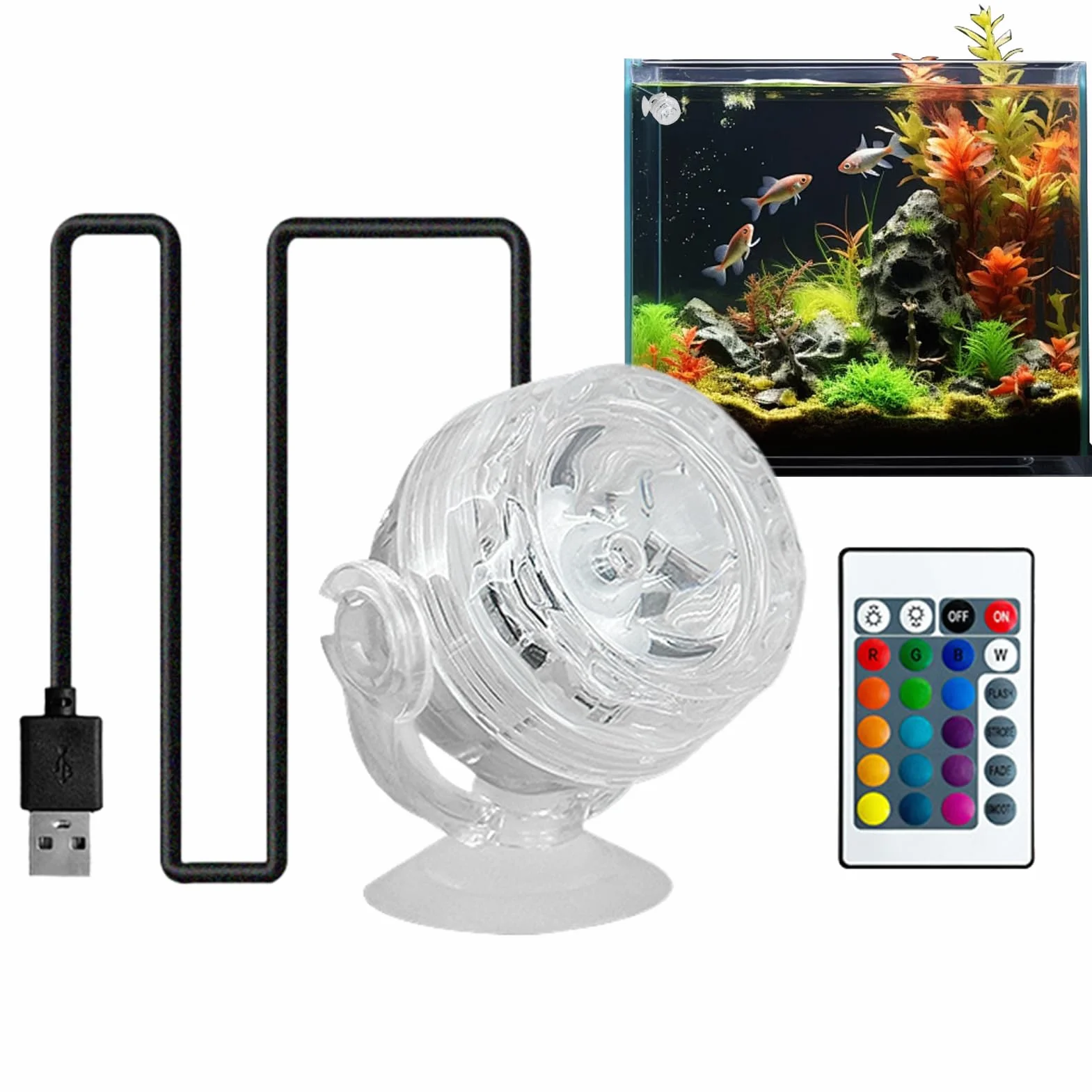 Mini Luci A LED Sommergibili - Luce 'acquario A LED - Luci Da Stagno A Energia Solare | Lampada Per Acquari Con 6 Colori Che Cambiano | IP68 Spotlight Impermeabile, Luce 'acqua, Illuminazione
