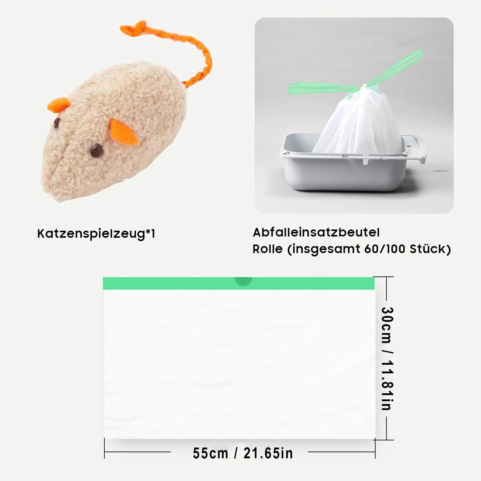 60 sacchetti per lettiera per gatti Pura MAX Pura X, accessori di ricambio, sacchetti per lettiera per gatti con cordini, resistenti ai graffi, per lettiera elettrica autopulente