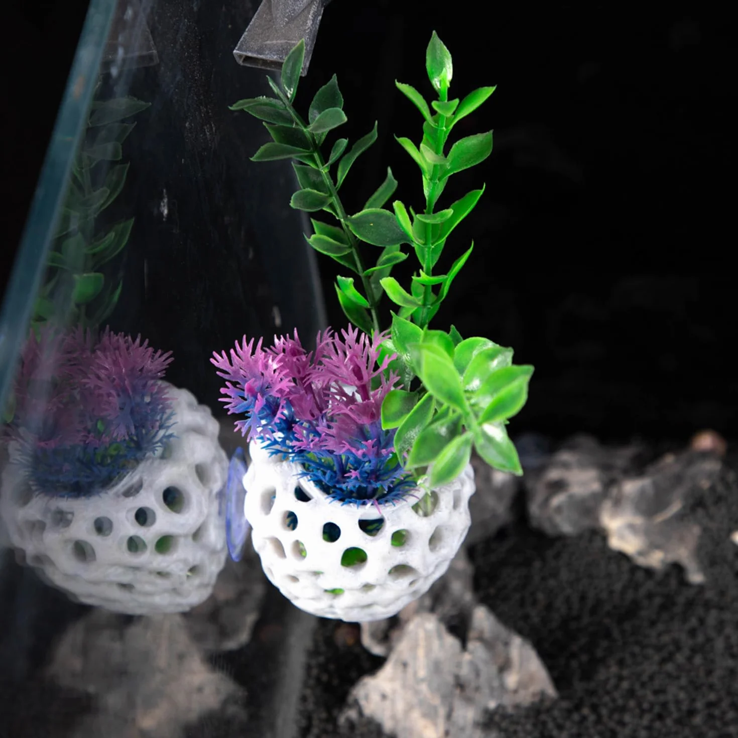 2 Pezzi Nascondiglio Per Pesci Betta, Nascondiglio Per Gamberetti in Plastica, Casetta Per Gamberetti, Per Piccoli Pesci, Gamberetti e Guppy Dove Nascondersi e Riposare, Bianco