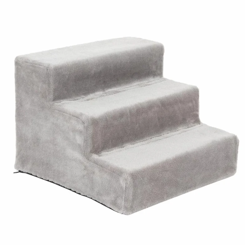 Scala per animali domestici Stepway | montaggio semplice | altezza: 30 cm | gradini resistenti al battistrada, pratico aiuto per salita stabile e antiscivolo, rivestimento rimovibile e lavabile