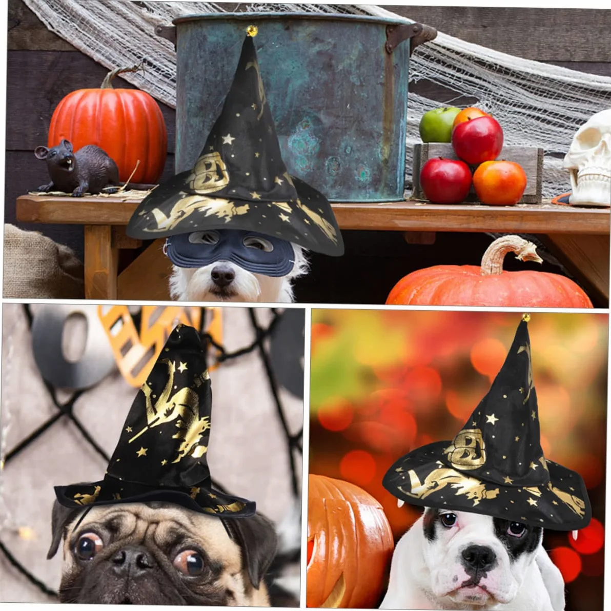 Beavorty 5 Set Di Mantello Per Cosplay Di Animali Domestici Costume Di Halloween Per Cani Cappello Per Gatti Abbigliamento Da Festa Accessorio Per La Fotografia Di Animali Domestici